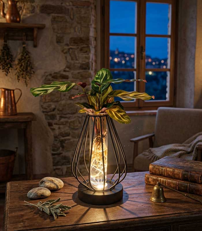 Lume Verde | Pianta in idroponica con lampada LED
