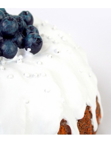 Torta decorata con mirtilli