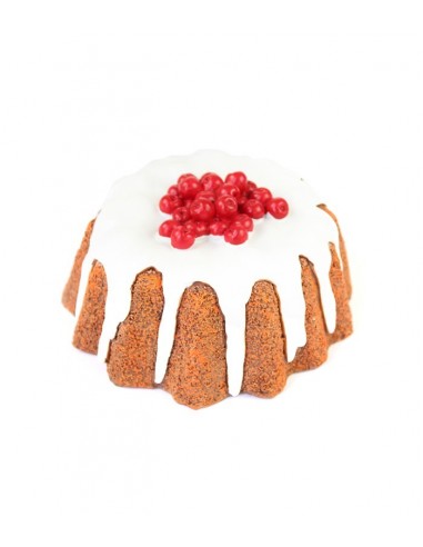 Torta decorata con ribes rossi