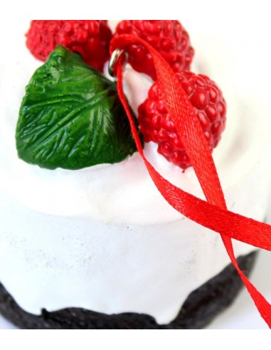 Cupcake da appendere con lamponi