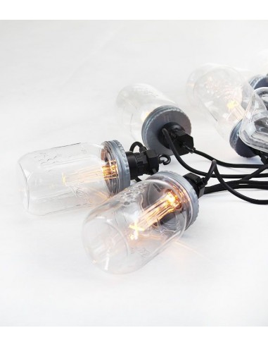 Filo di luci con vasetti